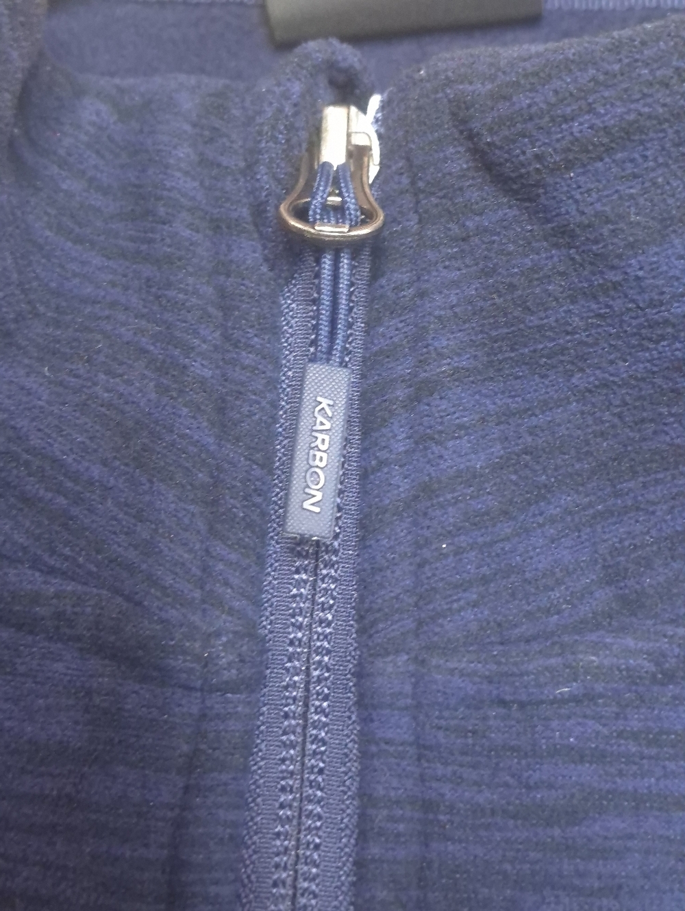Karbon Navy Blue Full Zip Fleece Jacket XXL Athletic Performance Layer - Picture 4 of 9